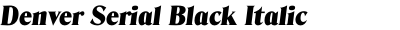 Denver Serial Black Italic